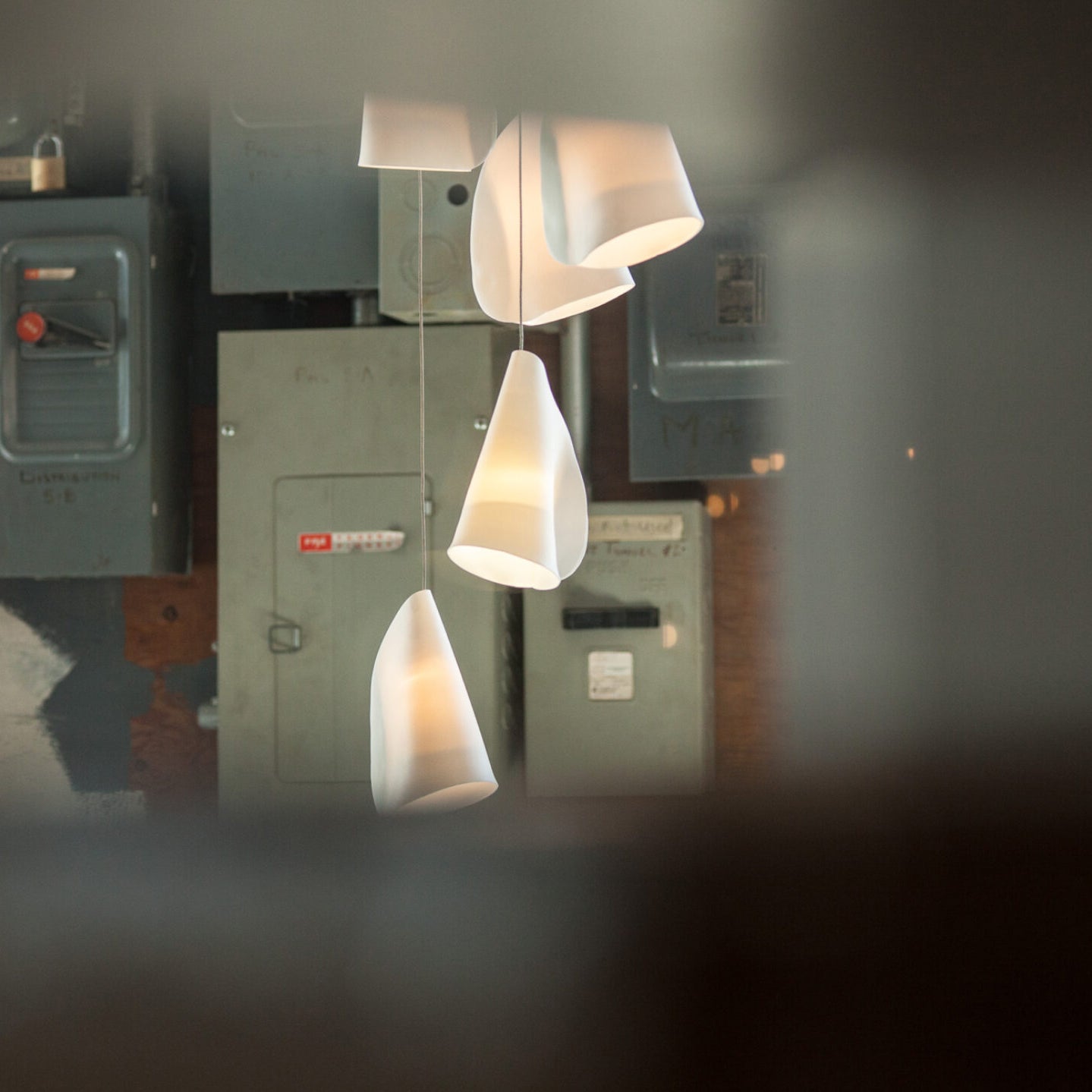 Olshaion Geometrische Keramik-Pendelleuchte-Letslighting