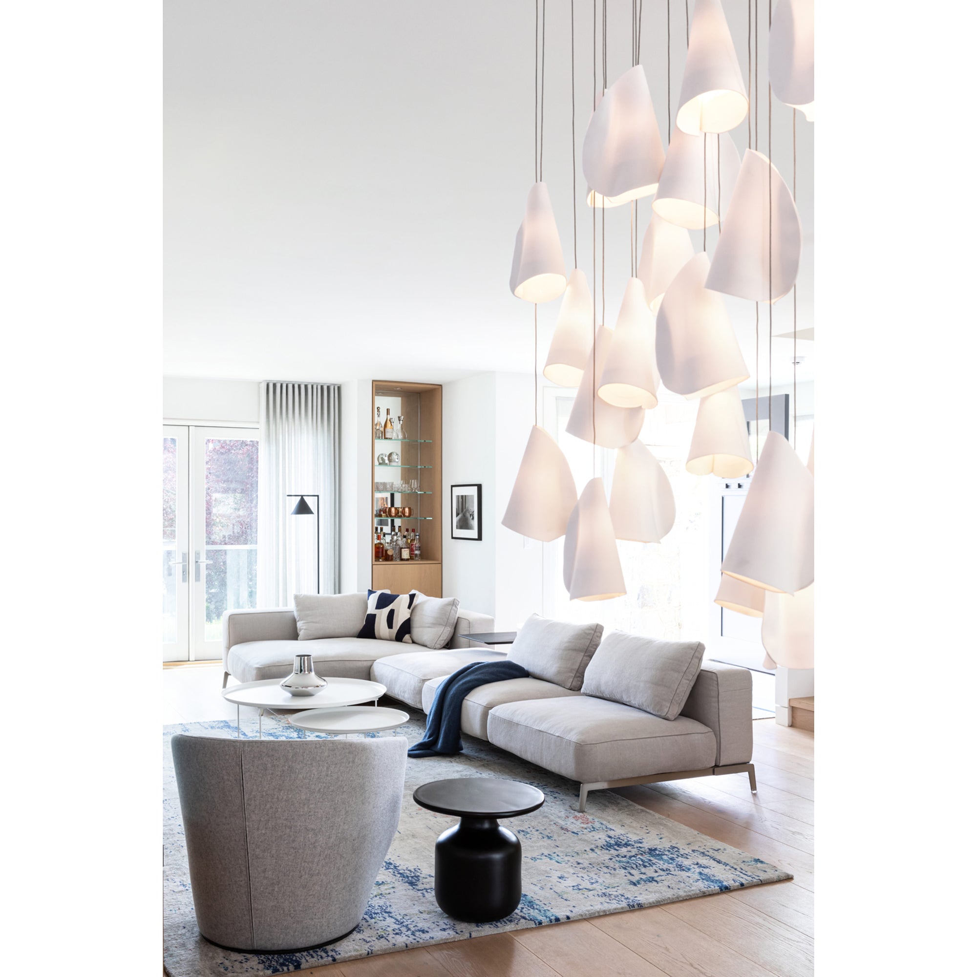 Olshaion Geometrische Keramik-Pendelleuchte-Letslighting