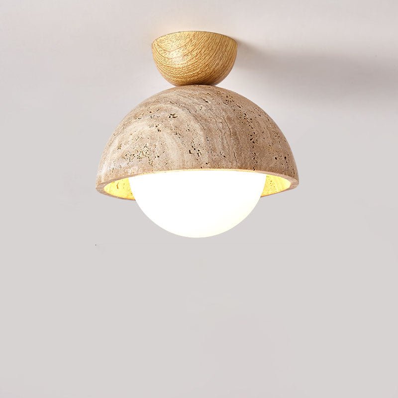 Solana Travertine Ceiling Light - Blowlighting