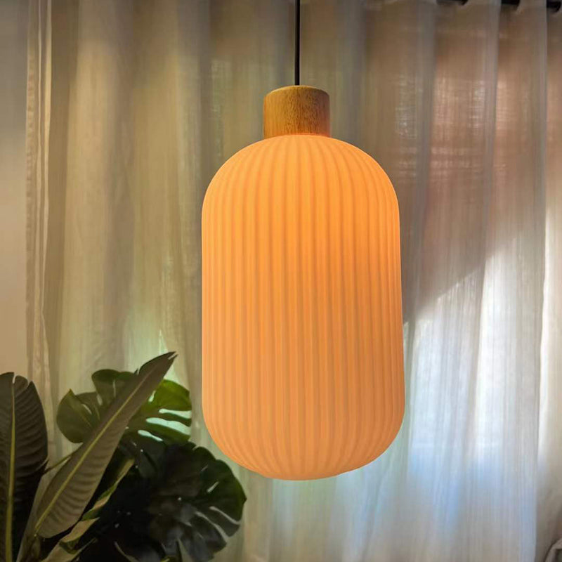 Muto Modern LED Pendelleuchte Weiß 2 Stile Ess/Wohnzimmer Holz/Glas