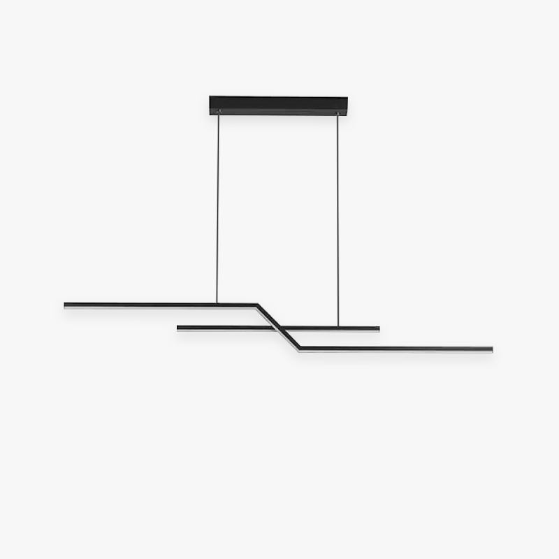 Arisha Modern Minimalistische Parallel Gefaltete Lineare LED Pendelleuchte Wohn/Schlaf/EsszimmerSchwarz/Gold Dimmbar