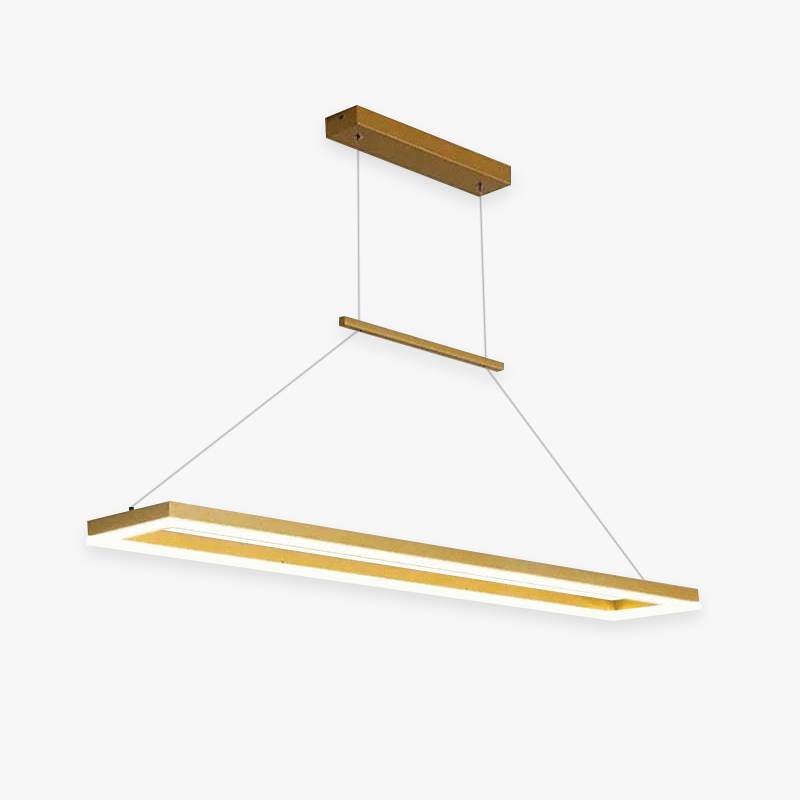 Arisha Modern LED Pendellleuchte Linear Dimmbar Rechteckig Ess/Wohnzimmer Metall