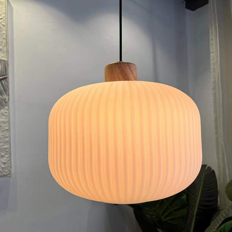 Muto Modern LED Pendelleuchte Weiß 2 Stile Ess/Wohnzimmer Holz/Glas