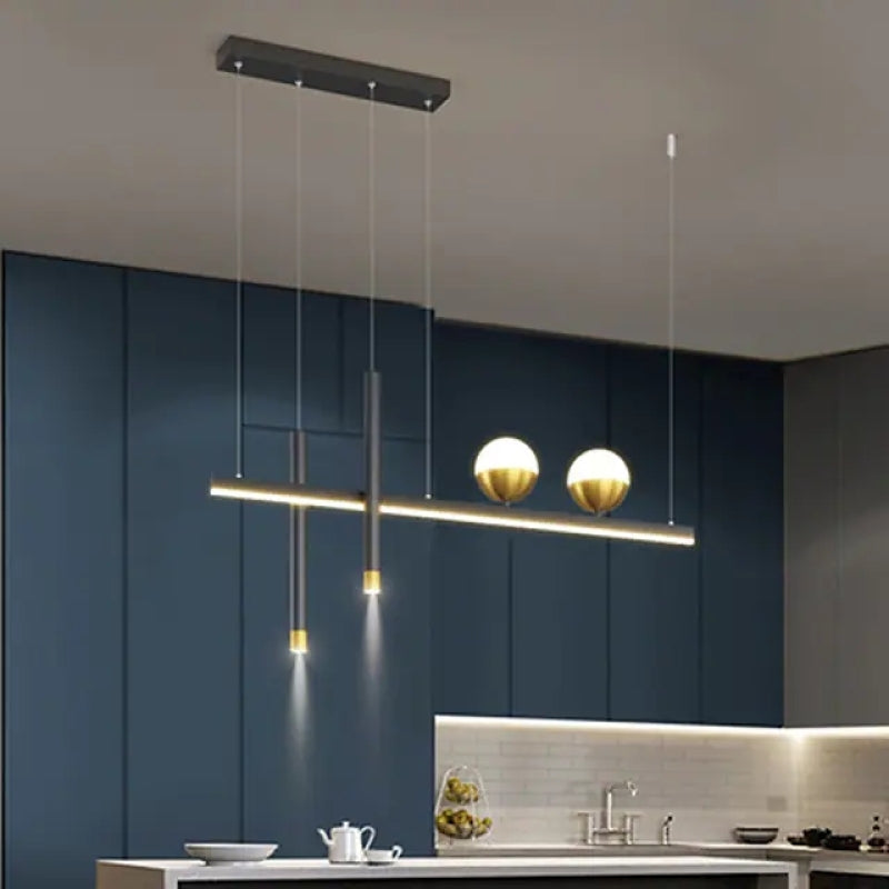 Arishalineare LED Pendelleuchte aus Metall für Esszimmer