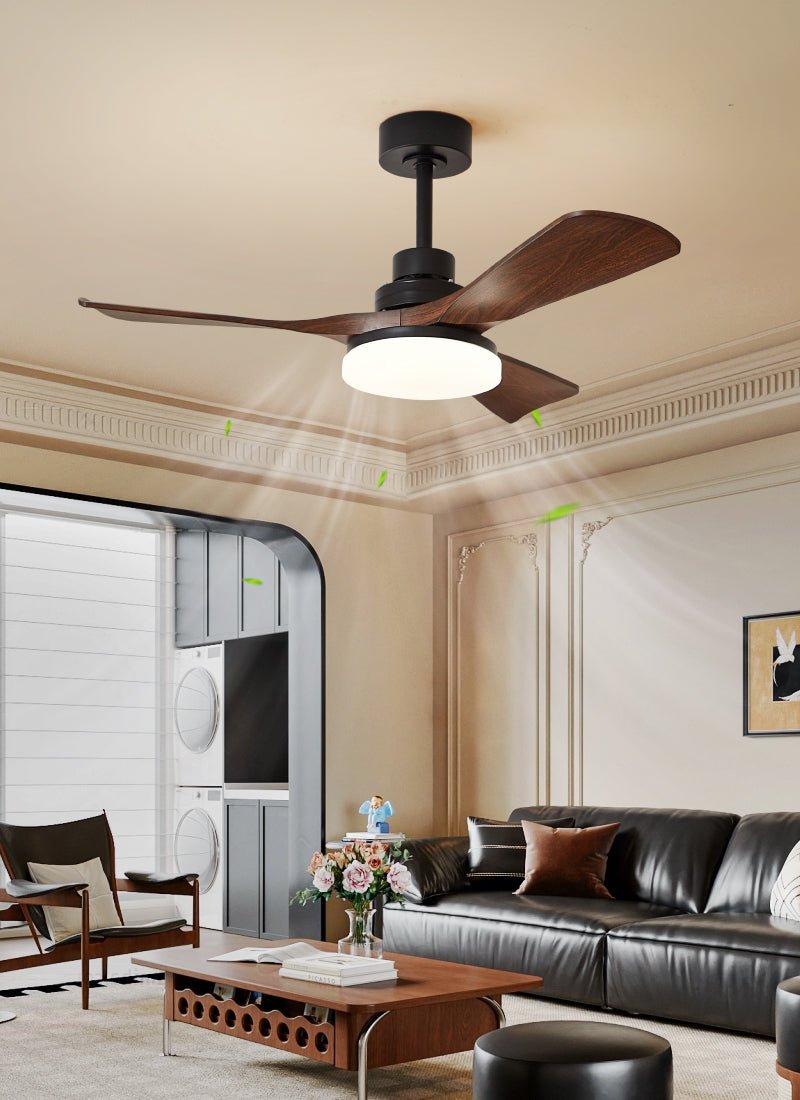 Ulvren Moderner Deckenventilator mit Beleuchtung, 107cm Durchmesser