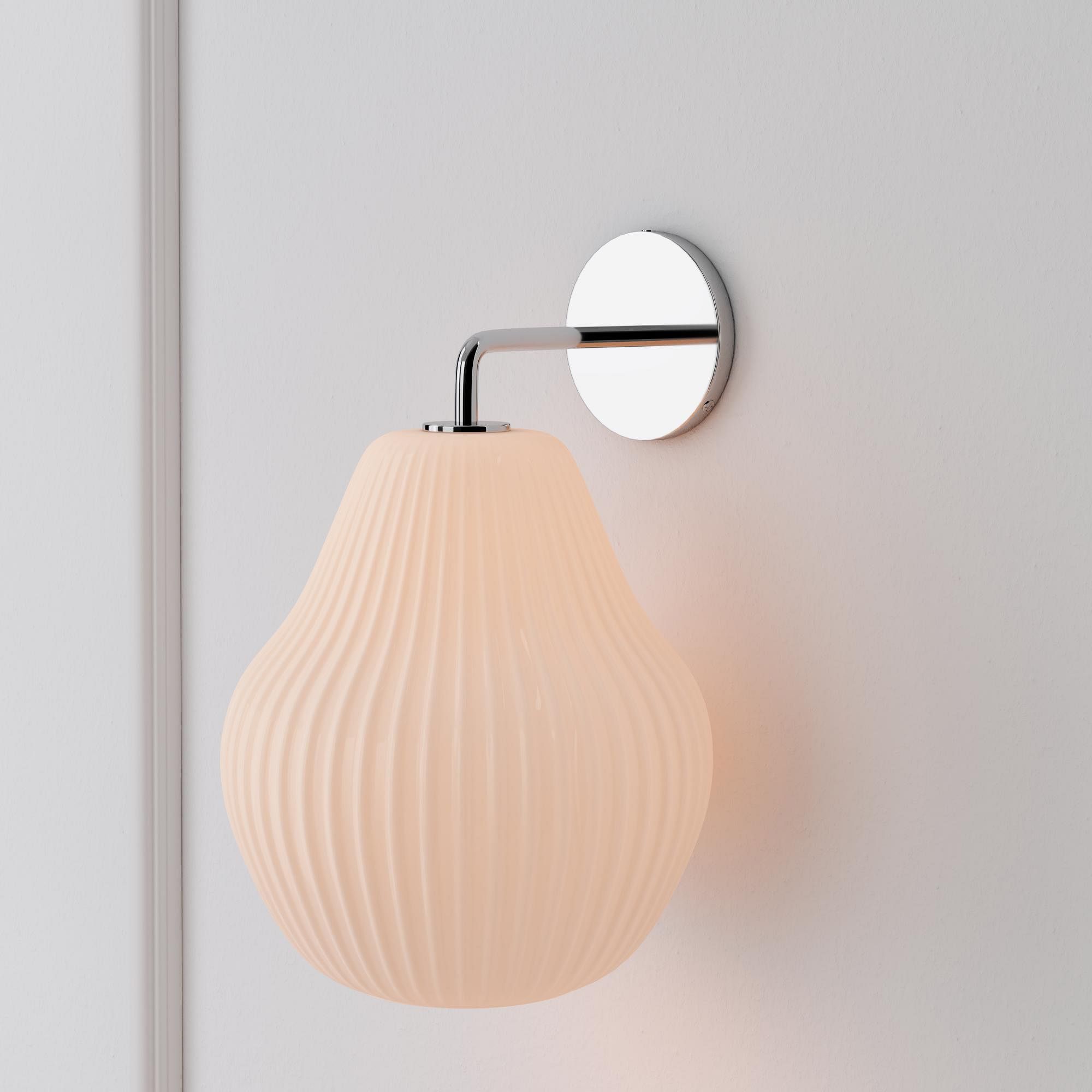 Rivrona Moderne Riffelglas Wandlampe Elegante Innenbeleuchtung für Schlafzimmer