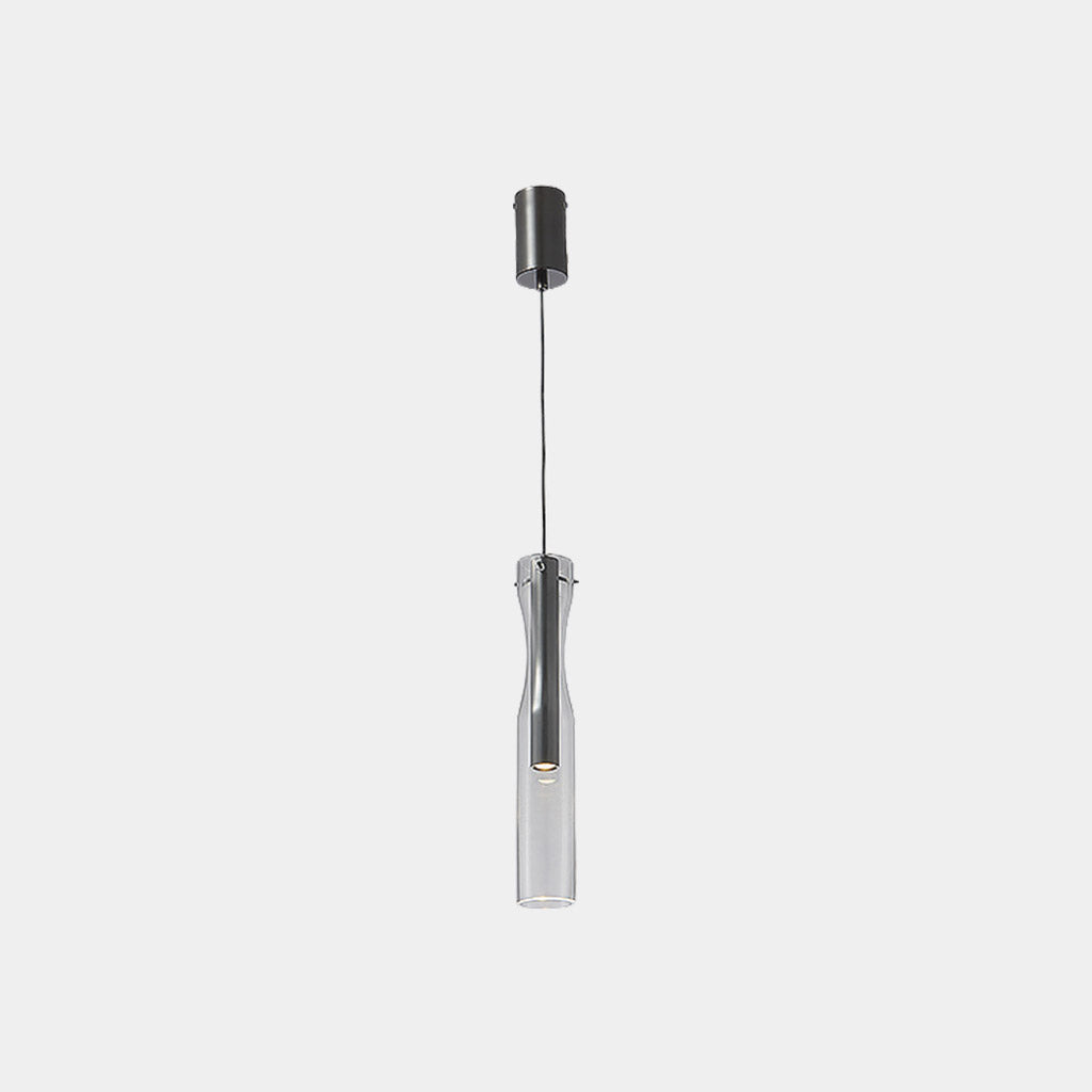 Pendelleuchte Modern Messing Glas Linear Zylinder LED