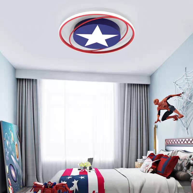 Moderne Deckenleuchte Umlaufbahn LED Dunkelblau