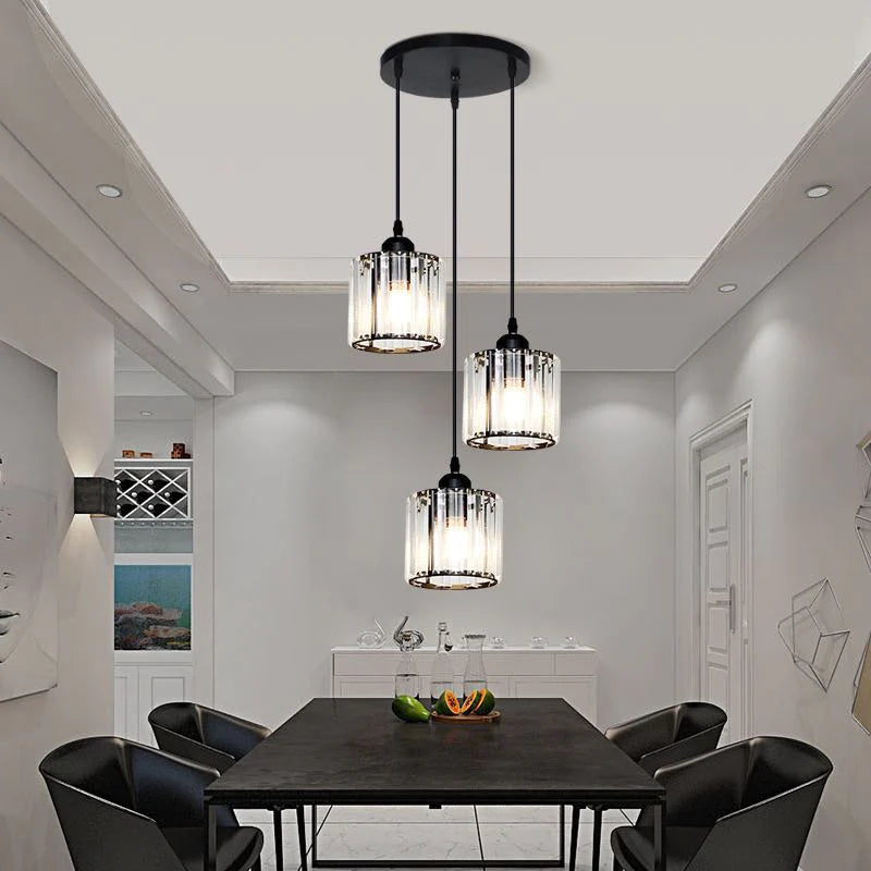 Herbert Modern Rund/Quadrat LED Pendelleuchte Schwarz/Gold Wohnzimmer/Küche