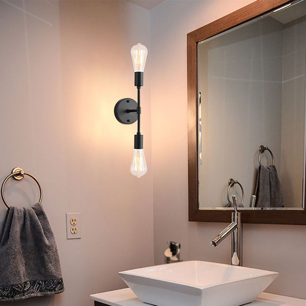 Silva Modern LED Wandleuchte Schwarz/Gold Wohnzimmer/Badezimmer