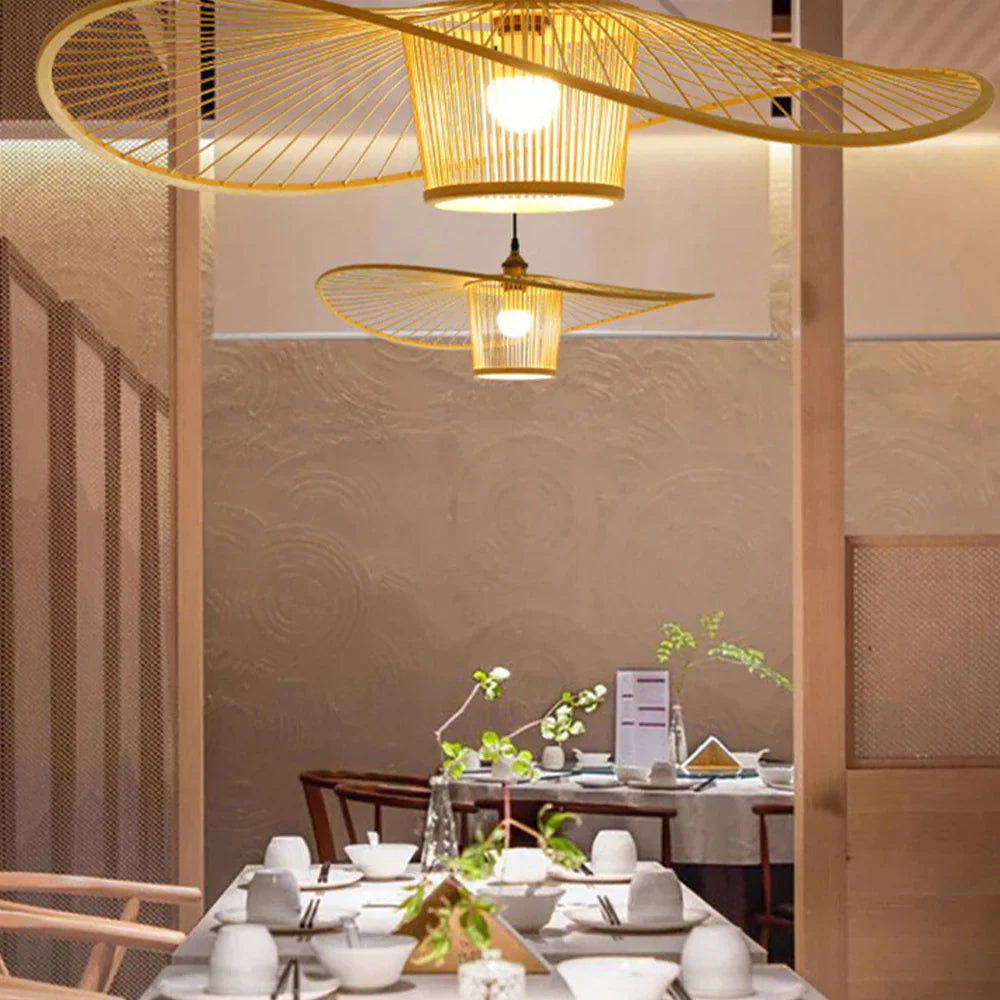 Ritta Modern LED Pendelleuchte Bambus Wohn/Esszimmer-Letslighting