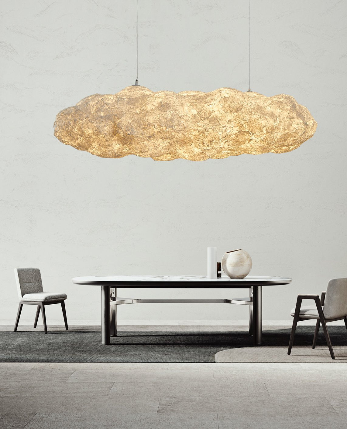 Elliros Textured Paper Pulp Pendant Light - Blowlighting