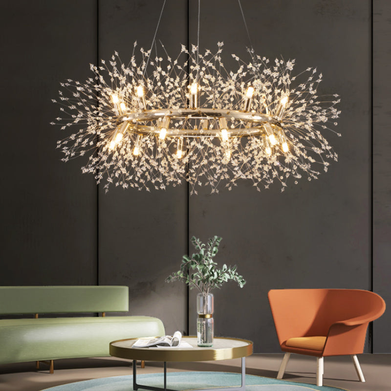 Kristy Pendelleuchte  Löwenzahn LED aus goldfarbenem Modern für Schlafzimmer/Wohnzimmer