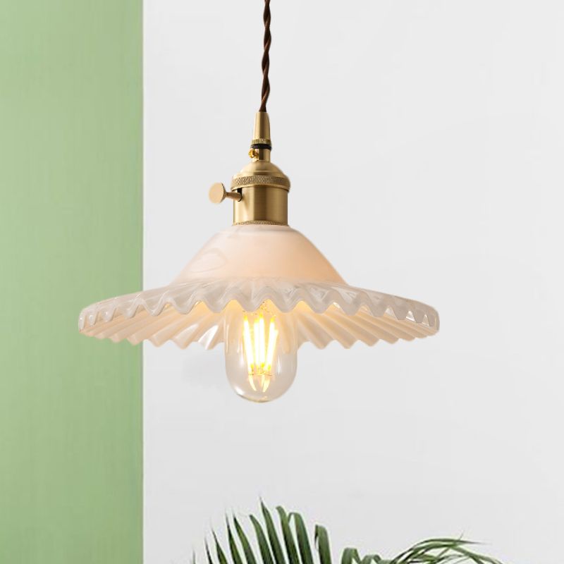 Arisha Design LED Pendelleuchte Weiß Wohn/Schlafzimmer Metall&Glas ∅22CM