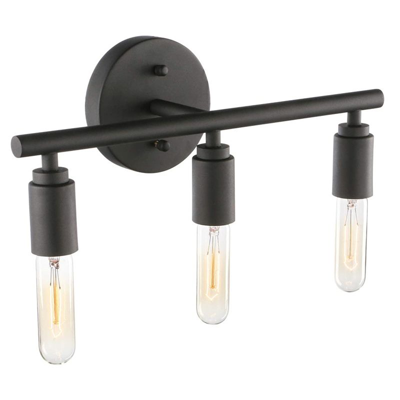 Silva Modern LED Wandleuchte Schwarz Badezimmer Metall Glas 3/4 Licht