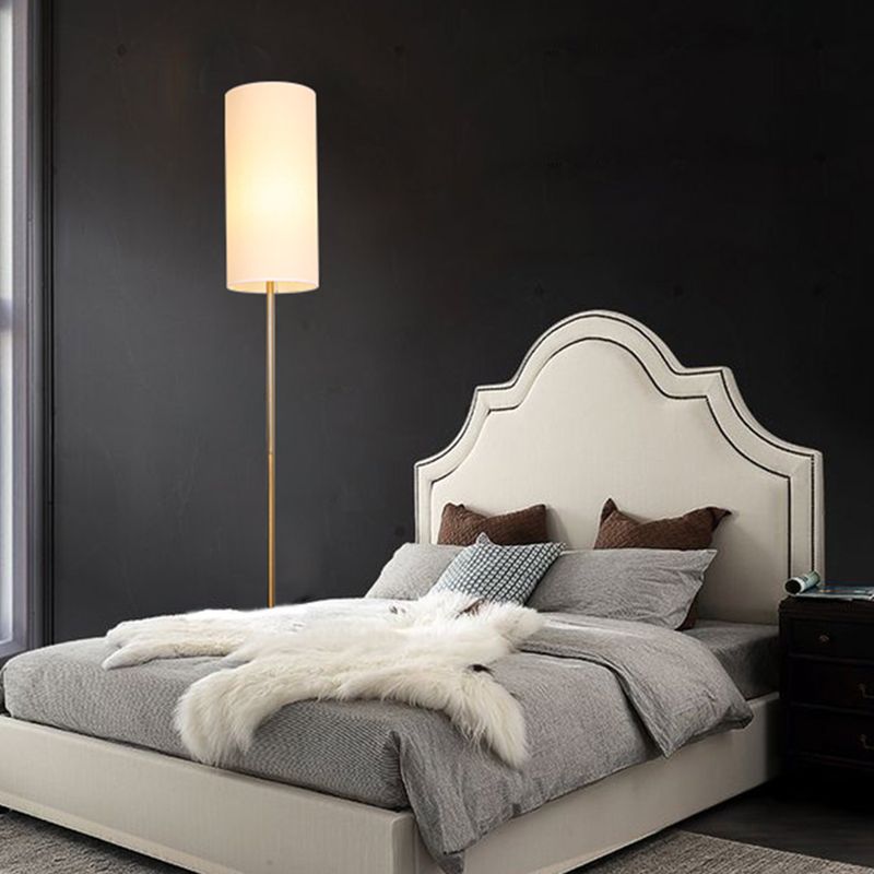 Arisha Modern Stehleuchte Zylinderform, Wohnzimmer, Metall Stoff