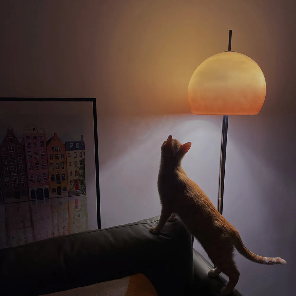 Mira  Sunset Design Stehlampe Gelb Wohnzimmer/Kinderzimmer Glas