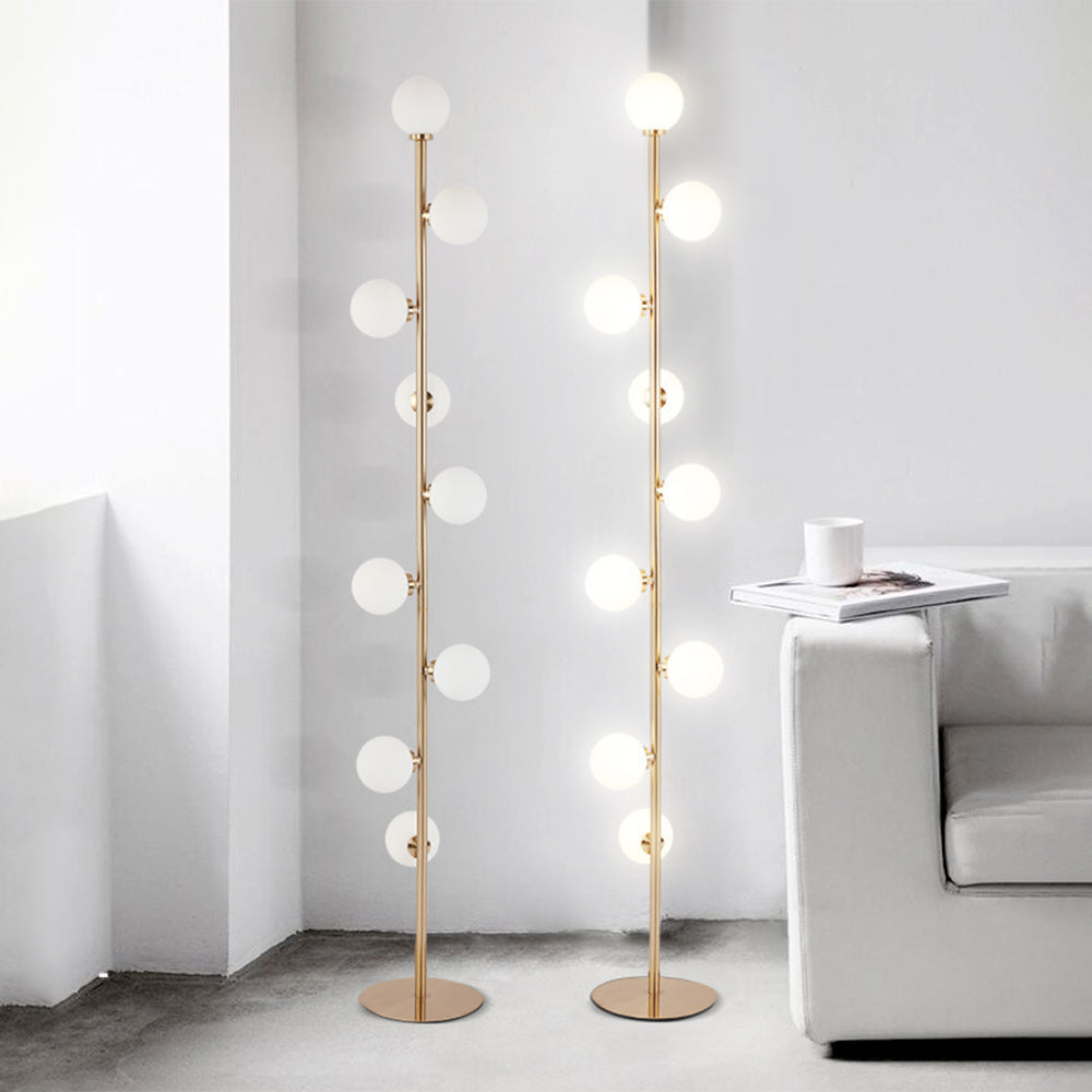 Valentina Stehlampe  Glas Weiß&Warm Wohn&Schlaf&Esszimme 9 Köpfe Design LED