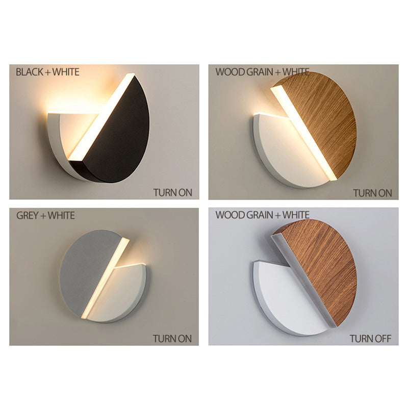 Drehbare Wandleuchte Schwarz/Weiß LED für Schlafzimmer & Wohnzimmer