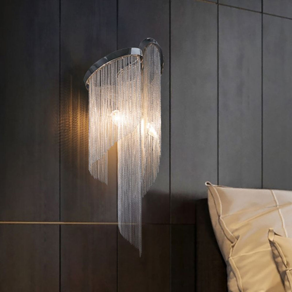 Arisha Modern LED Wandleuchte Silber Schlaf/Wohnzimmer Innen Metall