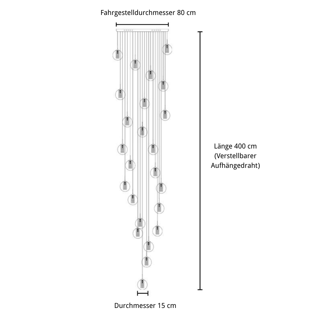 Juni luxuriöse Minimalistische Glas-Kristall Pendelleuchte