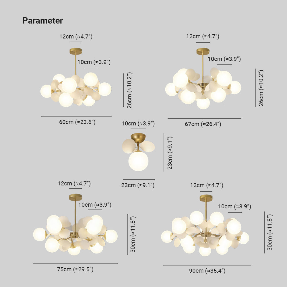 Nexen Mehrfarbiger Blumen‐Zweig‐Kronleuchter