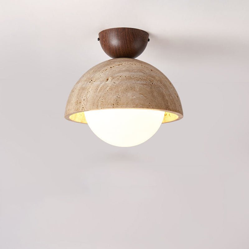 Solana Travertine Ceiling Light - Blowlighting