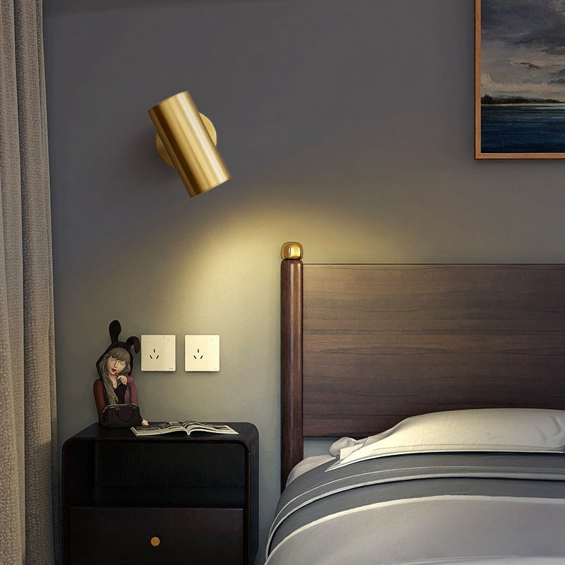 Arisha Moden Spotlight zylindrische Metall-Wandleuchte, Gold/Schwarz