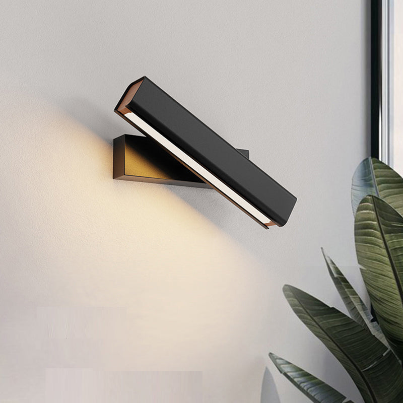Arisha Modern Modern LED Wandleuchte Innen Drehbar Rechteckig Metall/Holz Wohnzimmer
