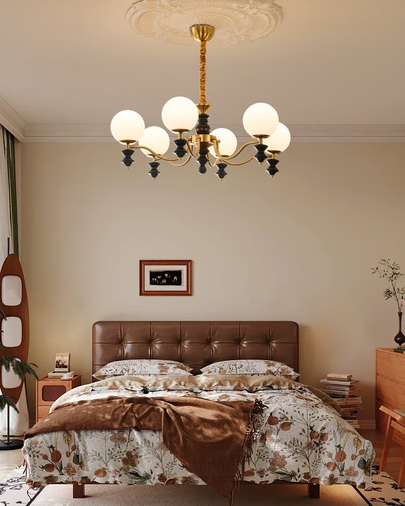 Ordore Traditioneller Eleganter Kronleuchter aus Vintage-Holz-Letslighting