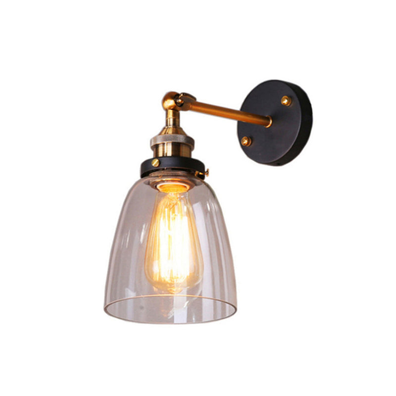Silva Moderne LED Wandleuchte Wohn/Schlafzimmer Schwarz/Gold Glas
