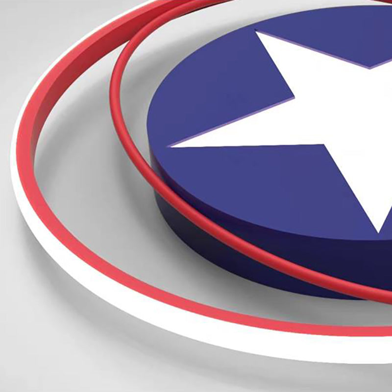 Moderne Deckenleuchte Umlaufbahn LED Dunkelblau