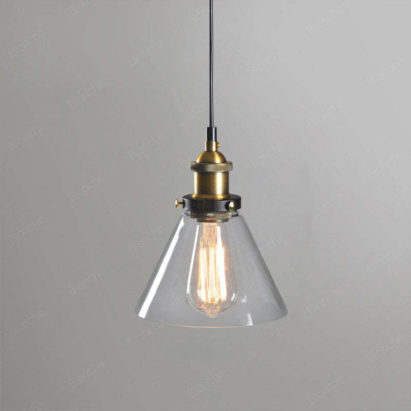 Arisha Vintage Industrie LED Pendelleuchte Esstisch/Küche Glas Metall