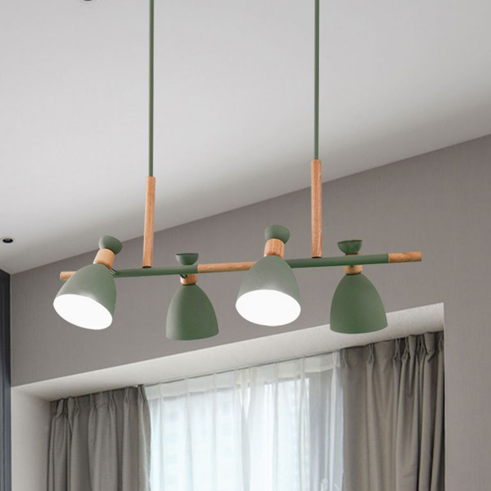 Valentina LED Pendelleuchte Weiß Wohnzimmer/Schlafzimmer Holz