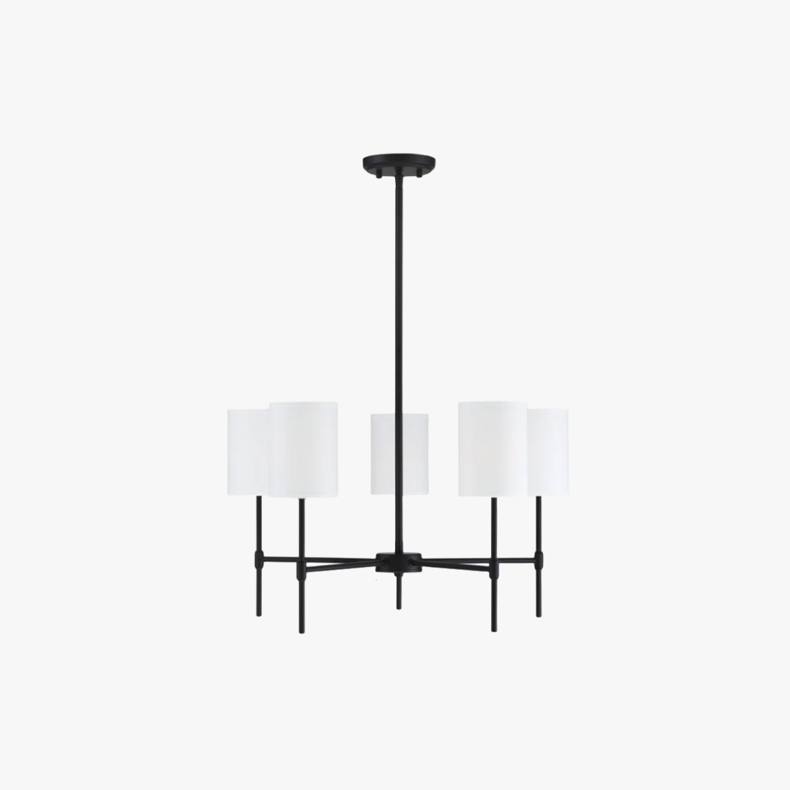 Silva Modern LED Kronleuchter Schwarz/Gold Metall/Textil Schlafzimmer/Wohnzimmer