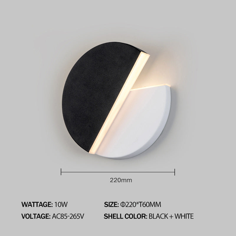 Drehbare Wandleuchte Schwarz/Weiß LED für Schlafzimmer & Wohnzimmer