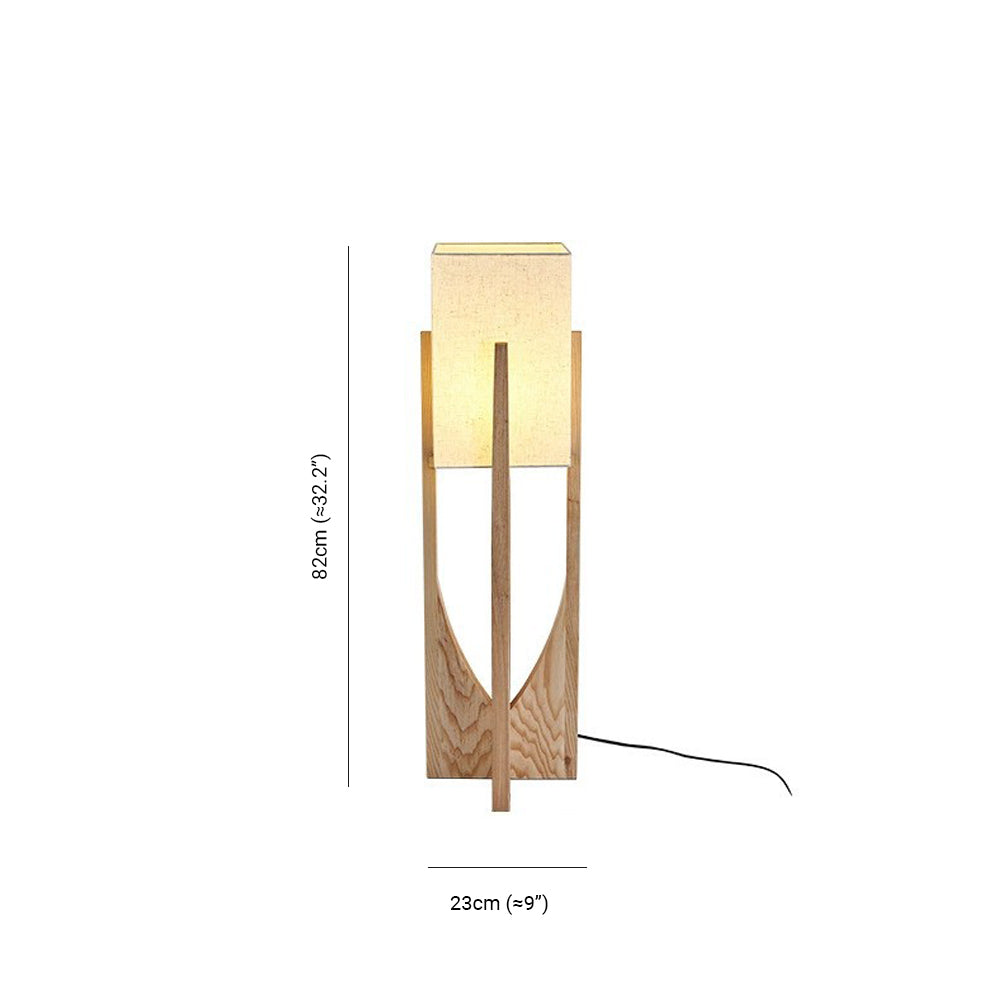 Muto Design LED Stehlampe Holzfarbe Wohn/Arbeits/Schlaf/Esszimmer Holz&Stoff