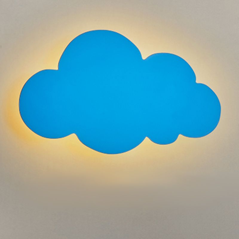 Valentina Design LED Wandleuchte Wolkenform Weiß/Blau/Rosa Wohn/Schlafzimmer Metall 30CM Lang