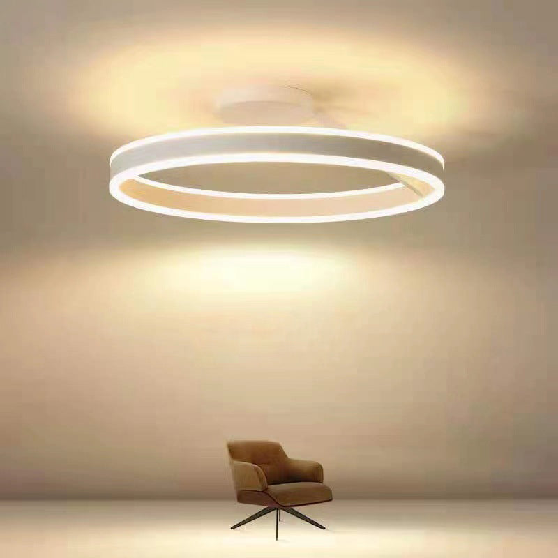 Arisha Deckenleuchte Ring  Modern LED  Schwarz/Weiß Wohnzimmer Flur Metall
