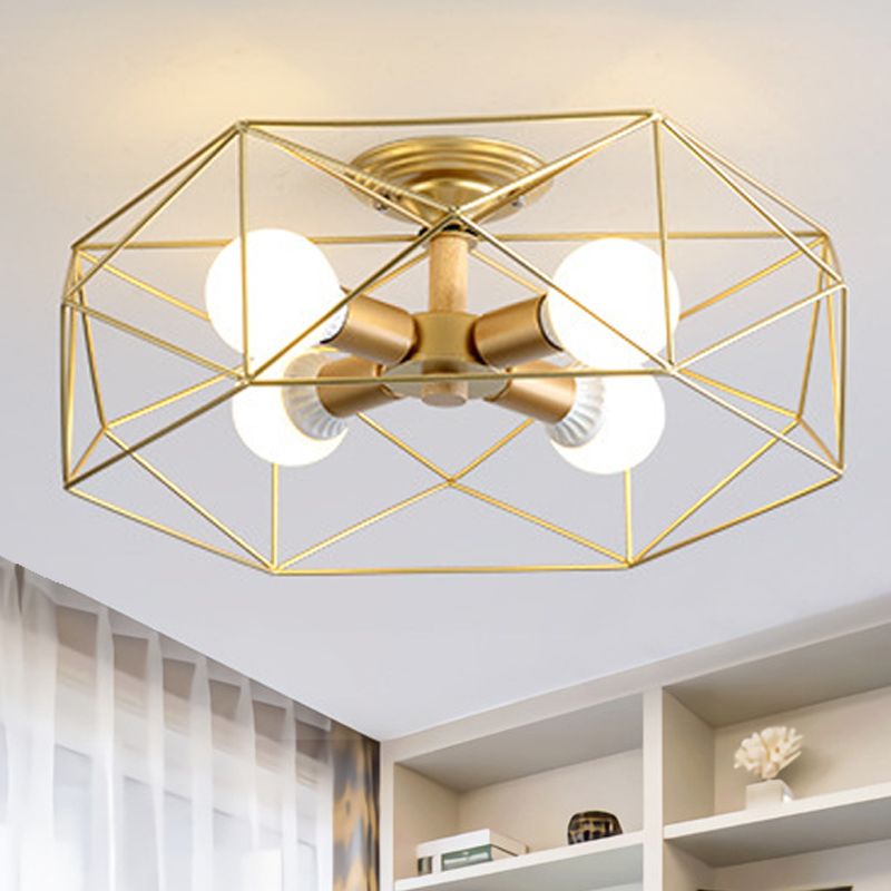 Kristy Modern LED Deckenleuchte Schwarz/Weiß/Gold Schlaf/Wohnzimmer Metall