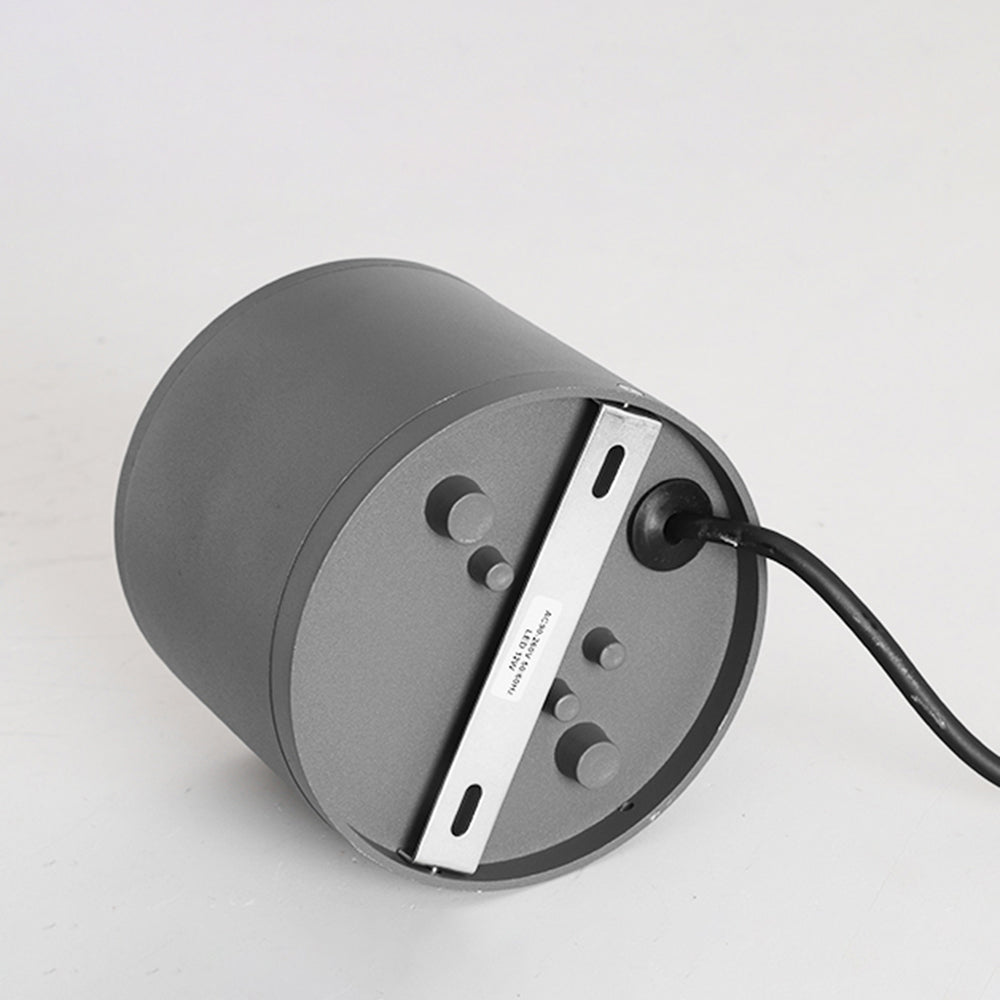 Ray Modern LED Außenleuchte Zylindrisch Schwarz Flur/Garten/Balkon Metall&Glas ∅11/15CM