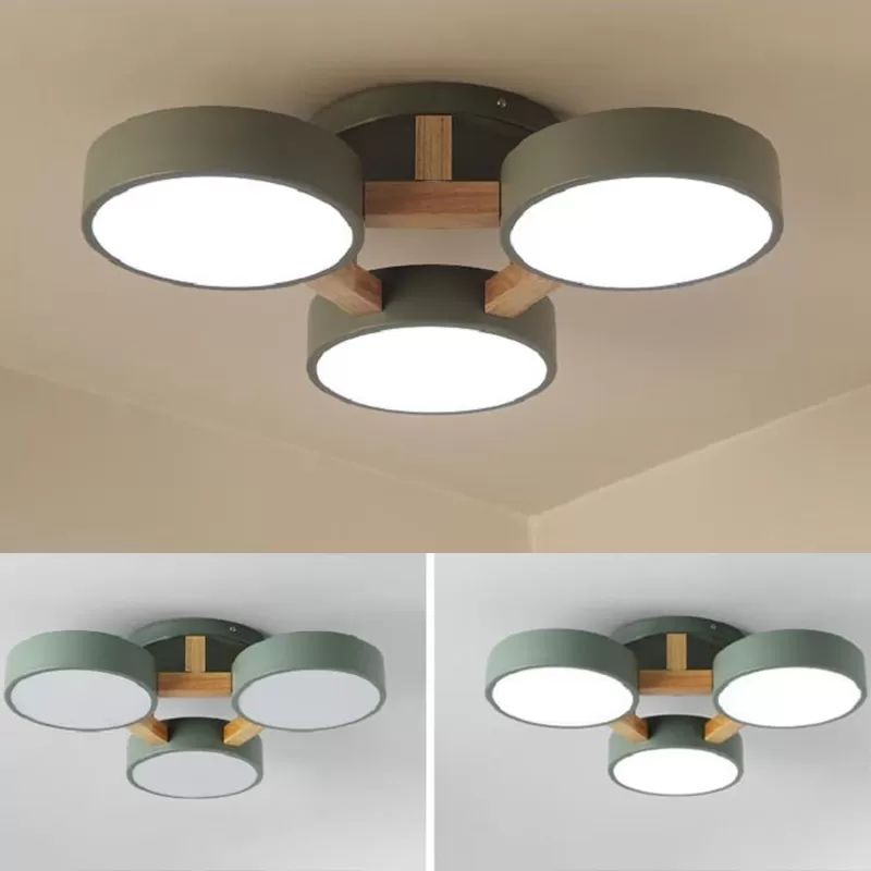 Aria Modern LED Deckenleuchte Weiß/Grün/Anthrazitgrau Wohn/Schlafzimmer Metall