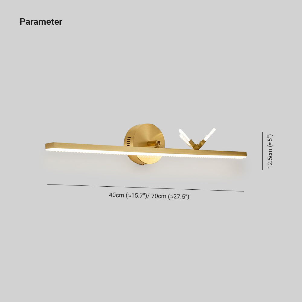 Arisha Luxury Butterfly Linear Wandleuchte, Metall/Acryl, Gold