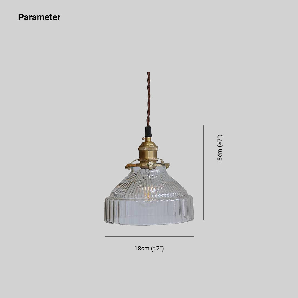 Cairns Pendelleuchte Messing & Schwarz, Glas