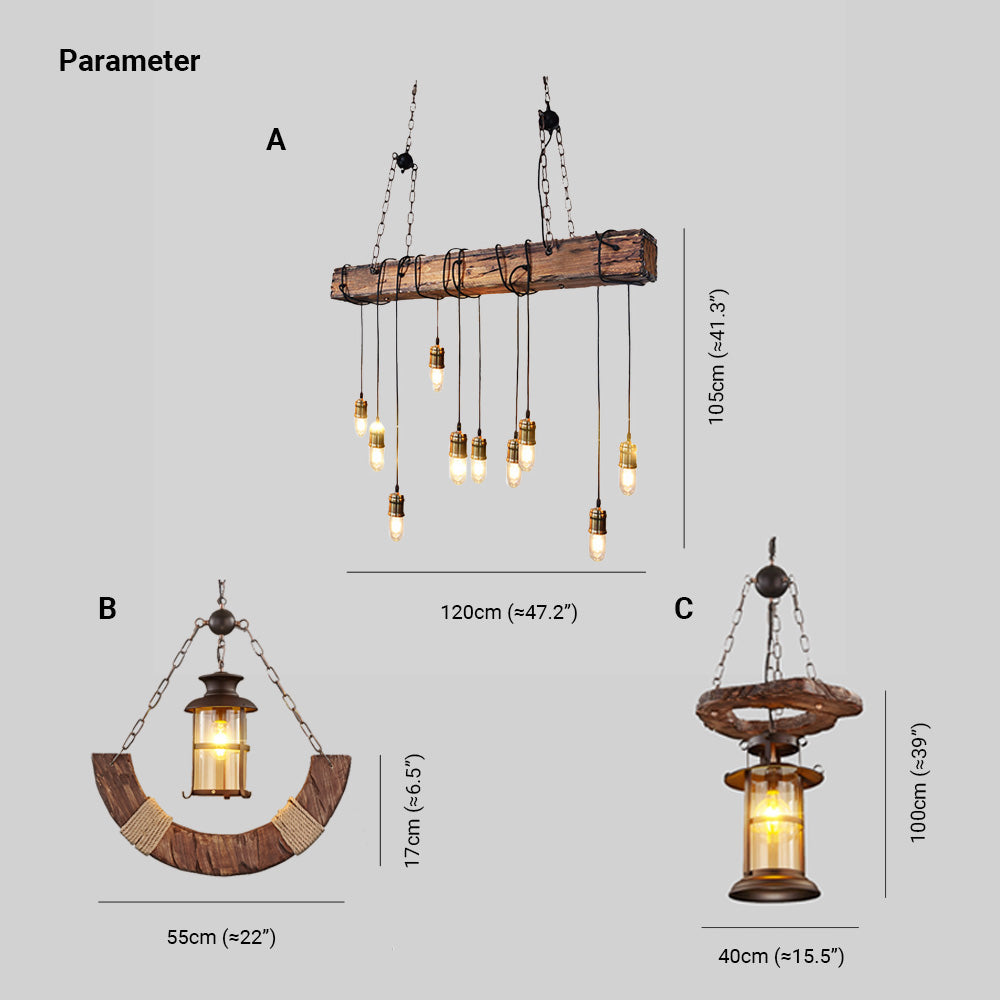Epoch Pendelleuchte, 3 Stile für Bar/Esstisch Holz