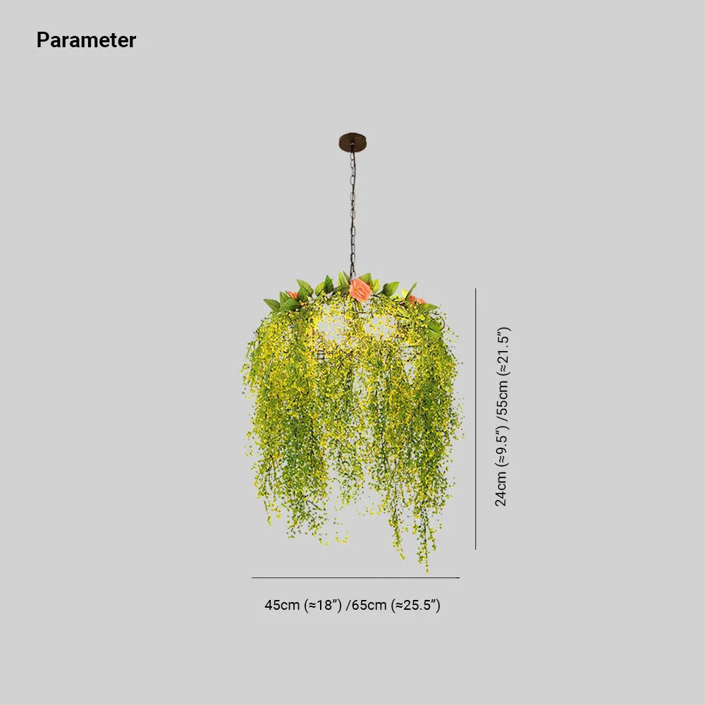Ritta  Pendelleuchte Natur Grün Pflanze Wohn/Schlaf/Esszimmer