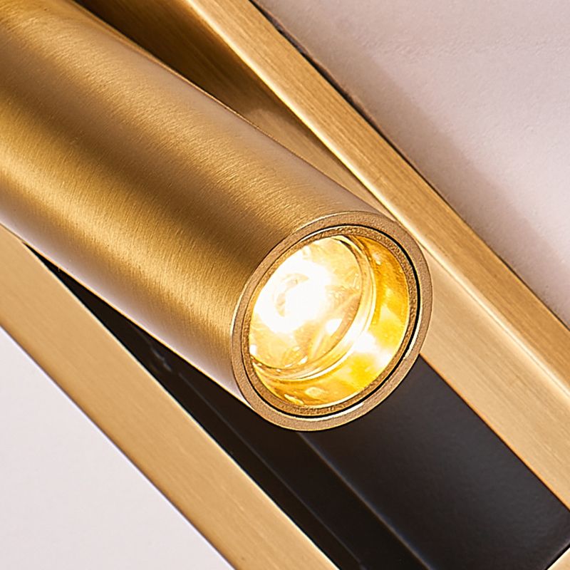 Ray Modern LED Drehbar Wandleuchte/Wandstrahler Schwarz/Gold Wohn/Schlafzimmer Metall 18CM Lang