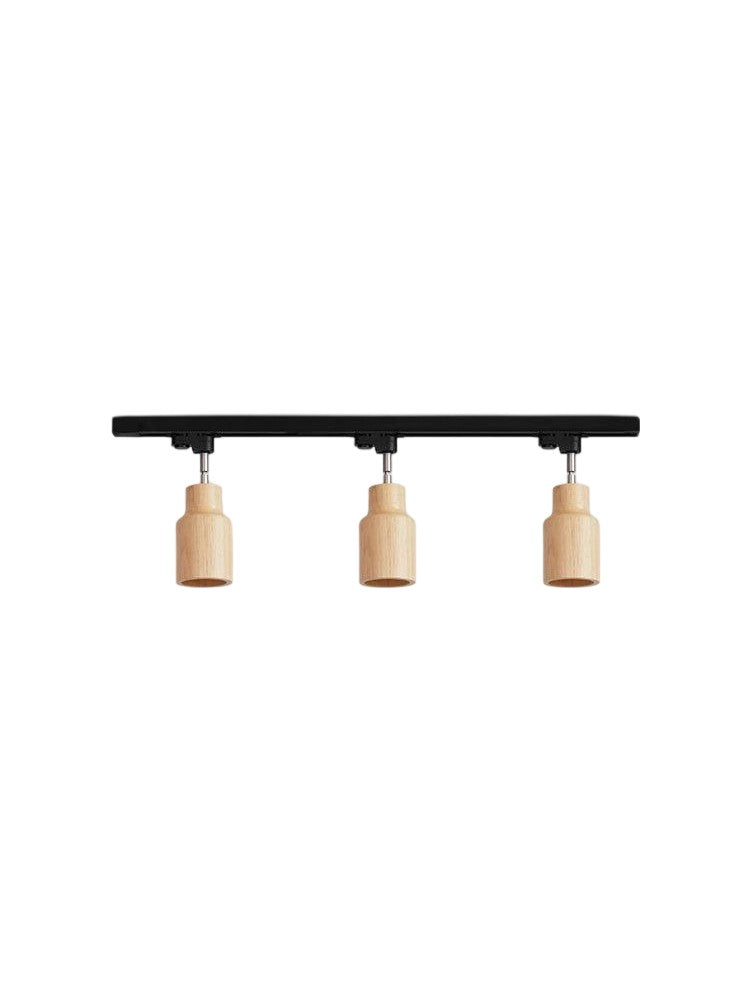 Deckenstrahler mit Holzschiene – Stilvolles Design, Mehrwinkelbeleuchtung