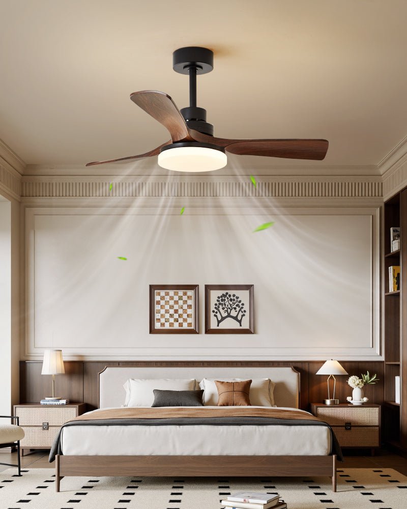 Ulvren Moderner Deckenventilator mit Beleuchtung, 132cm Durchmesser