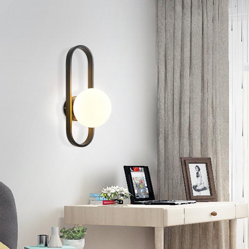 Valentina Moderne LED Wandleuchte Gold/Schwarz, Metall, Glas, Schlafzimmer/Wohnzimmer